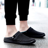 New Summer Women Men Sandals Mesh Breathable Padded Beach Flip Flops Shoes Solid Flat Bath Slippers Lighted Casual Shoes