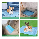 Pet Cooling Mat Dog Cat Sleeping Pad Cool Ice Silk Moisture-proof Mattress Cushion Summer Small Animal Cold Bed 5 sizes