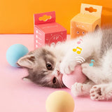 Plush Smart Ball Interactive Cat Toys Electric Catnip Training Toy Kitten Touch Sounding Pet Product Squeak Cats Toy Ball