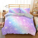 Rainbow Gradient Bedding Set Gradient Colors Duvet Cover with Pillowcases Single Twin Full Queen King Girl Kids Quilt Cover