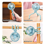 Mini Handheld Octopus Folding Fan Multi Functional Five In One Portable Fan Silent Home Dormitory Baby Stroller Multiple Scenes