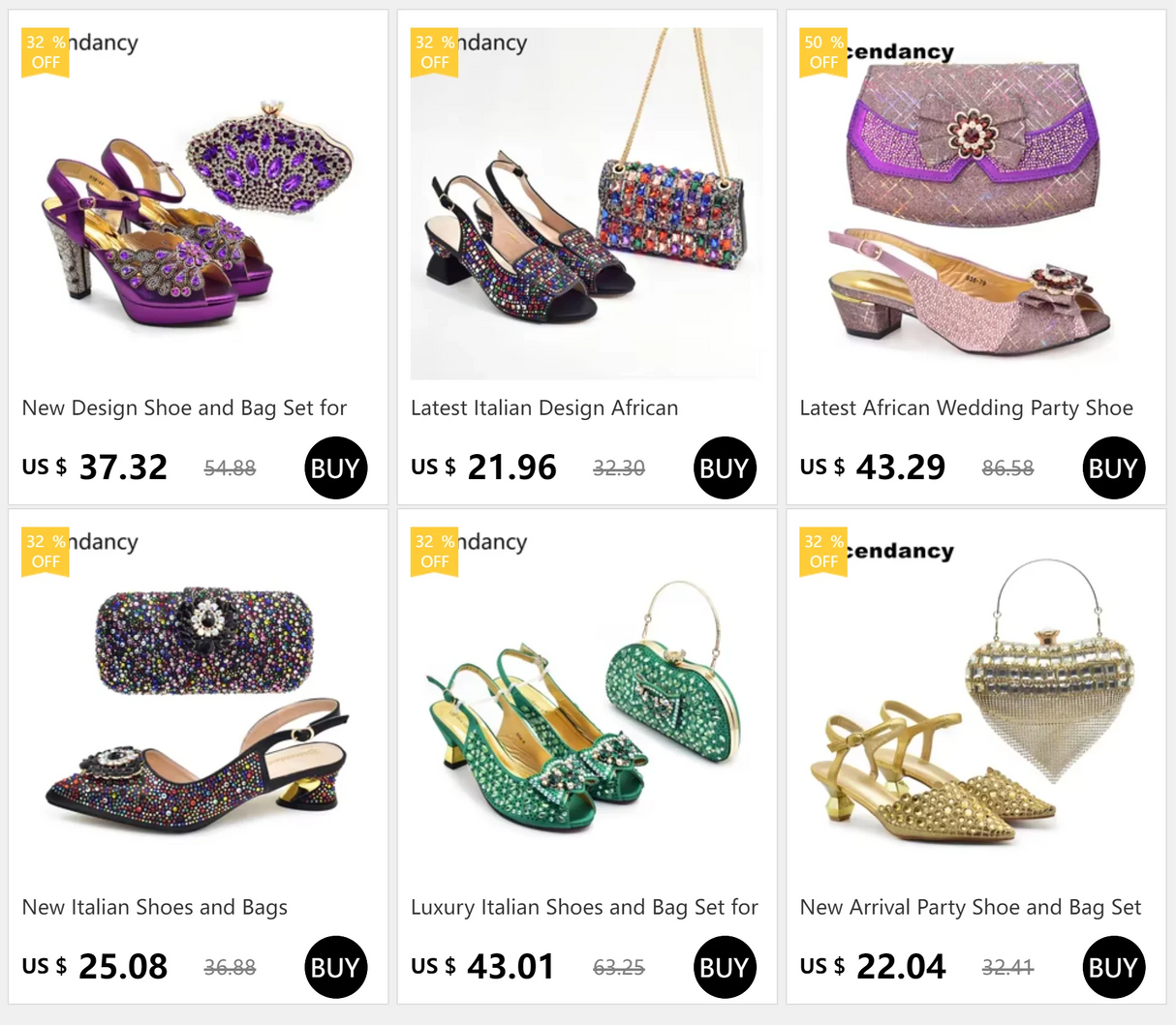 New Arrival Italian Women Wedding Shoes and Bag Set Decorated with Rhinestone Purple Shoes and Bags Sets Wedding Shoes Bride