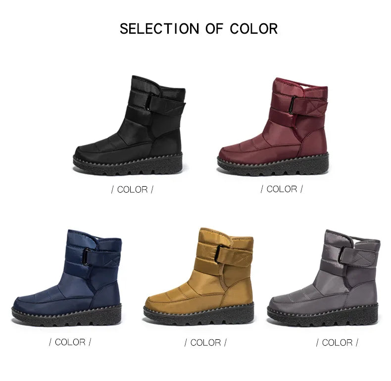 Waterproof Winter Boots for Women 2023 New Faux Fur Long Plush Snow Boots Woman Platform Shoes Warm Cotton Couples Ankle Boots