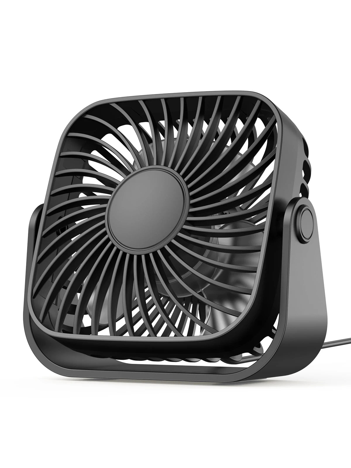 TOPK 4Inch USB Mini Portable Fan for Camping,3 Speeds Quiet Desk Table Personal Fan,360°Adjustment Standing fans for room Home