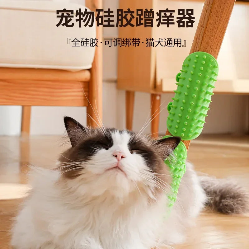 Pet Cat Hair Removal Massage Comb Cats Scratching Rubbing Brush kitten Grooming Self Cleaning Wall Corner Cat Scratcher Combs