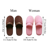 1Pair Disposable Winter Slipper Men Women Hotel Home Slippers Non-slip Portable Travel Sandals Coral Fleece Soft Warm Flip Flops