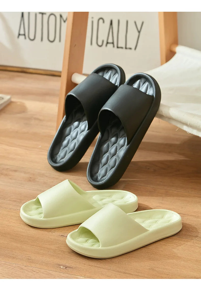 Women Thick Platform Cloud Slippers Summer Beach Eva Soft Sole Slide Sandals Leisure Men Ladies Indoor Bathroom Anti-slip Shoes