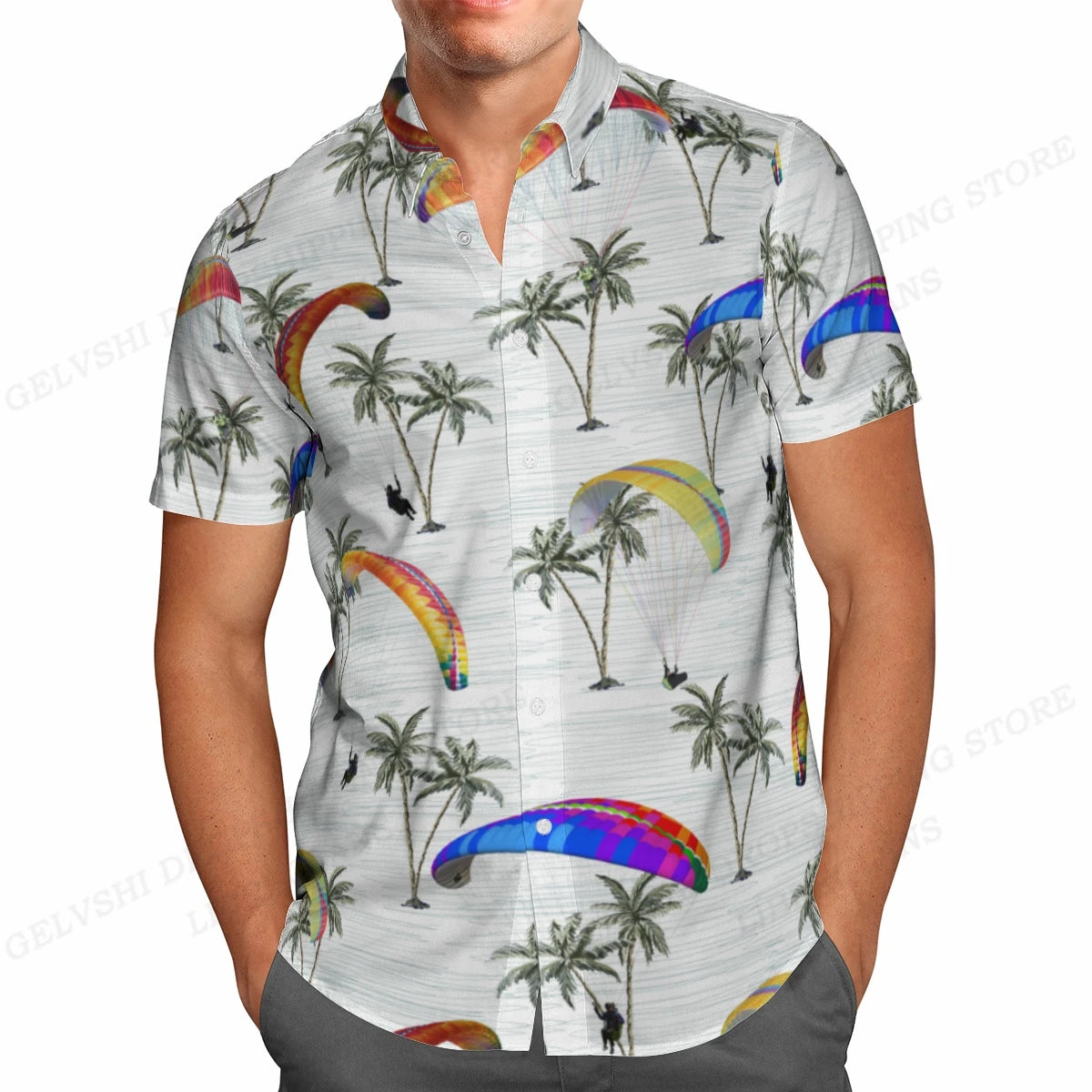 Summer Hawaiian Shirts Fish Printed Shirt Men Women Fashion Short Sleeve Blouse Men's Vocation Lapel Shirts Beach Camisas Sea