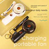 Fan Summer Mini USB Charging Small Fan Cute Cartoon Portable Handheld Fan