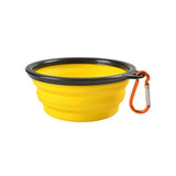 Dog Collapsible Bowl Folding Silicone Pet Travel Bowls Food Water Feeding BPA Free Foldable Cup Dish With Carabiner