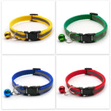 2Pcs/Pack 12 Colors Reflective Adjustable Cats And Small Dogs Collars With Bells Pet Supplies