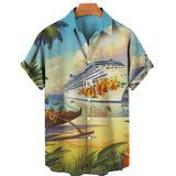 Summer Shirt Hawaiian Shirts For Men Beach Vacation Short Sleeve Tops Casual Men's Blouse Fashion Camisas De Hombre Clothing XL