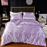 High End Home Emulation Silk Satin Bedding Set Luxury Single Double Duvet Cover Set High Quality King Queen Size Bedding Sets