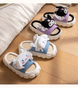 Sanrio Cute Slipper Antislip Flax Comfortable Pochacco Hello Kitty Kuromi Outdoor Indoor Slides Cartoon Sweet