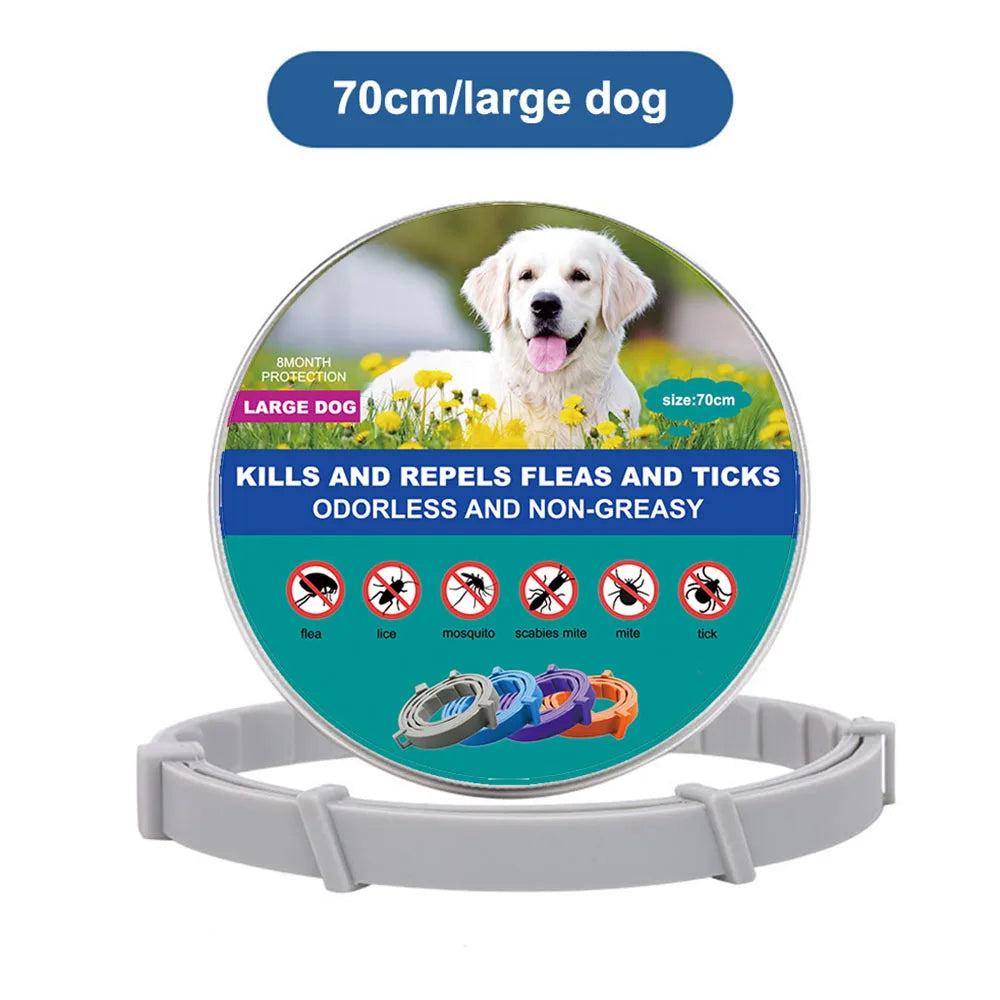 New Pet Dog Cat Collars Veterinary Anti Flea and Tick Collar for Cats Dogs Anti-parasitic Necklace for Large Small Dogs Products