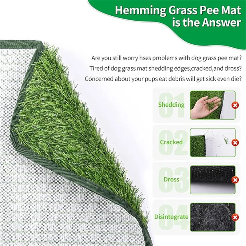 Artificial Grass Dog Potty Pad - Easy to Clean, Odor Resistant,Indoor/Outdoor Pet Training Solution