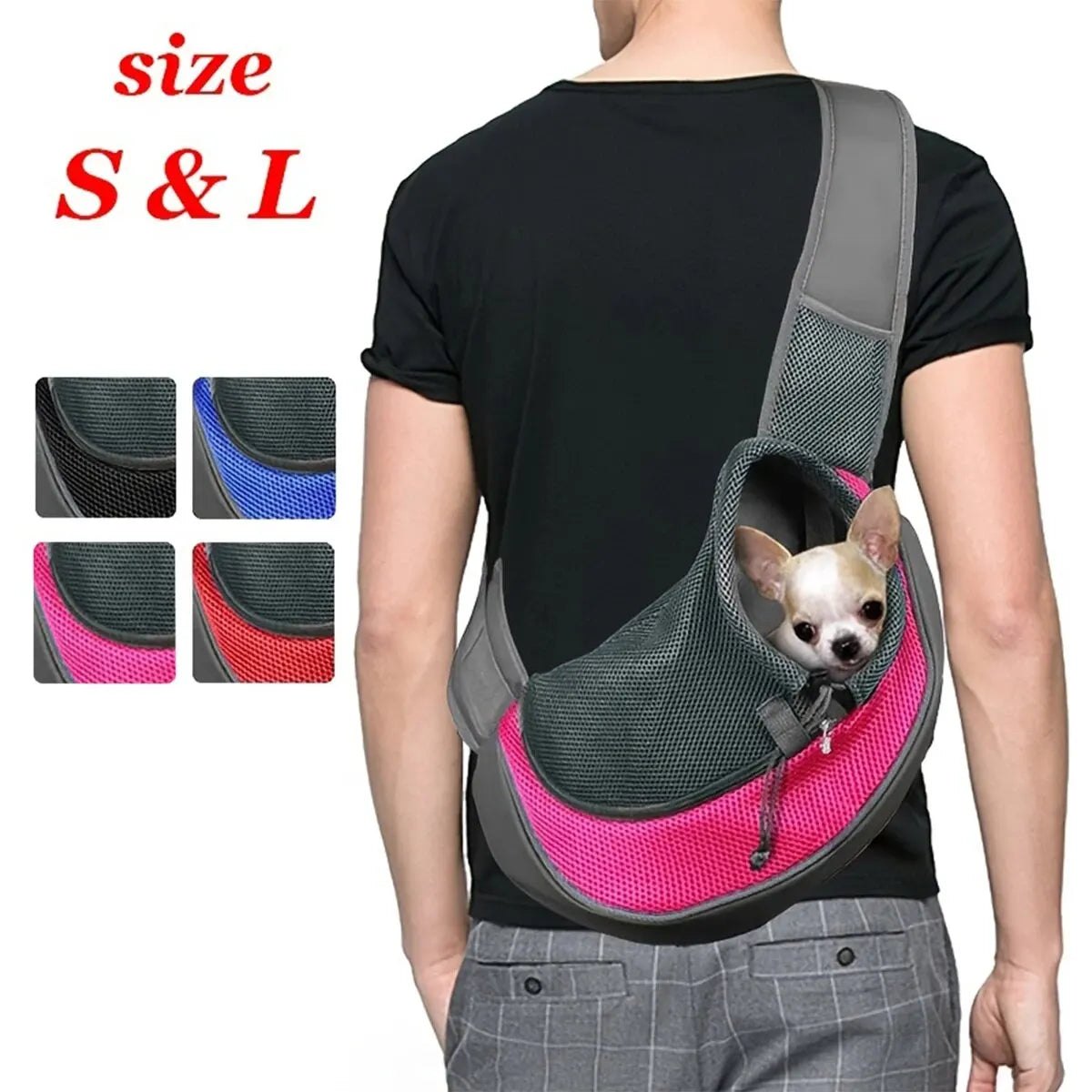 1 PCs Pet Bag Cat Dog Travel Portable Cross-body Shoulder Bag Breathable Mesh Pet Backpack