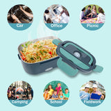 1.5 L 60W Electric Lunch Box Food Warmer Portable Food Heater for Car Or Home - Leak Proof, Lunch Heating Microwave for Truckers