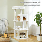 Multi-Level Cat Tree with Scratching Post Luxury Cat Tower with Condo House Cat Scratcher for Indoor Cat Accessories Pet Cat Toy