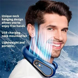 Hanging Neck Fan Digital Display Power ventilador Bladeless Neckband Fan Portable Mini Air Cooler USB Rechargeable Fan