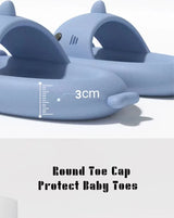 Fashion Shark Slippers For Women Men Outdoor Beach Slides Bathroom Non-slip Thick Sandals Home Couple Flat Shoe Shark Flip Flops