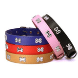 Leather Dog Collar Personalized  For Big Dogs Cute Cat Dog Collars Luxury Designer Leather For Small Dogs Cats Pet Accessories