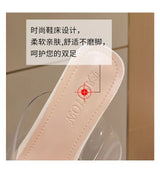 Transparent Crystal Slippers with High Heels5cm~9cm Fashion Sandals, Summer Beach Casual Thick High Heels Sandals, Women's Shoes