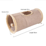 Pet Cat Plush Channel Foldable Suede Tunnel Educational Toy Warm Winter Interactive Toys for Cat Supplies