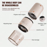 New 1500mAh Electric Coffee Grinder Externally Adjustable Type-C Charging Coffee Burr Grinder Bean Grinding Machine Coffee Maker