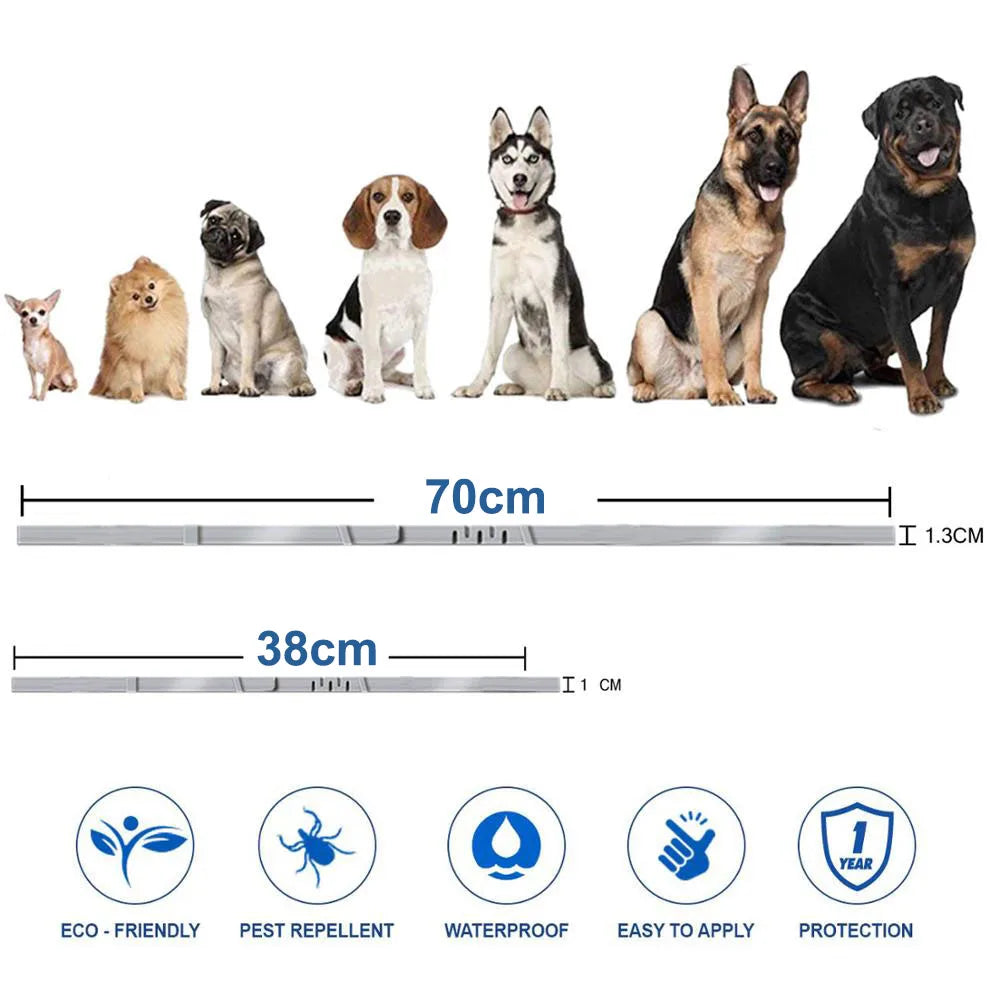 New Pet Dog Cat Collars Veterinary Anti Flea and Tick Collar for Cats Dogs Anti-parasitic Necklace for Large Small Dogs Products