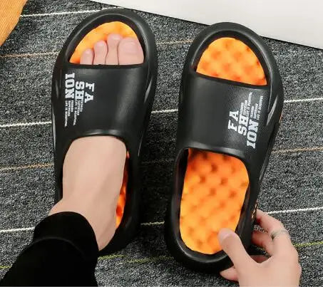 Summer Massage Slippers for Men Sides Indoor Outdoor Sandals Beach Casual Shoes Soft Sole Slides Men Flip-flops Men's Sandals