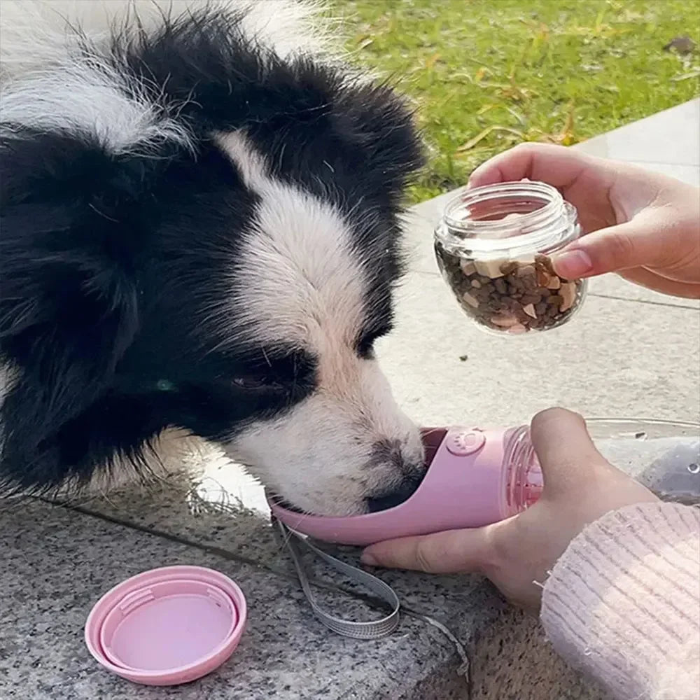 Portable Dog Cat Water Bottle with Storage Food and Water Container for Puppy Pets Feeder Bowl Outdoor Travel Pet Drinking Bowls