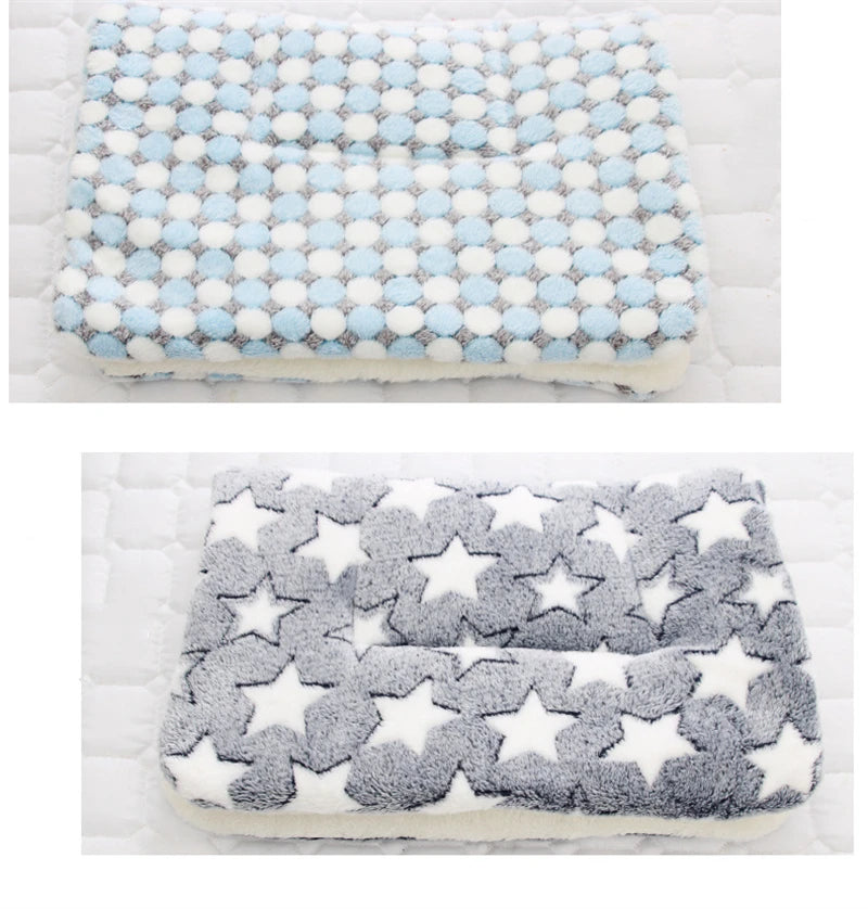 Washable Dog Bed Thickened Dog Mat Pet Cat Soft Fleece Pad Blanket Mat Cushion Home Bed Rug Keep Warm Pet Supplies cama perro