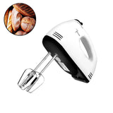 220V EU Plug White Color Handheld Electric Egg Beater, Household Automatic Mixer, Egg White and Cream Beater, Mini 7-speed