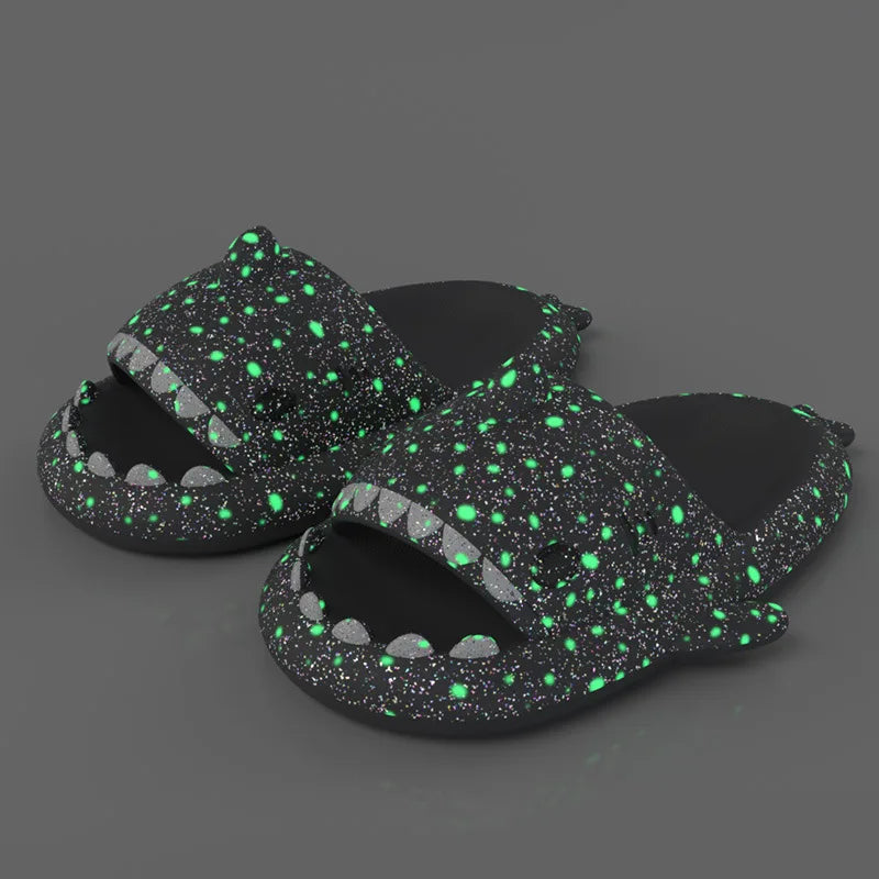 Luminous Shark Slippers Man Women Lantern Fish Slides Glowing Sandals Summer Adults Outdoor Beach Thick Sole Flip Flops