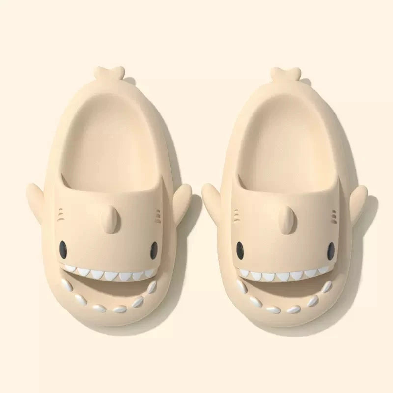 Summer Adults Shark Slippers Kids Cartoon Sandals Men Shark Slides Women Beach Flip Flops Couple Home Anti-skid Flat 2024 Shoes