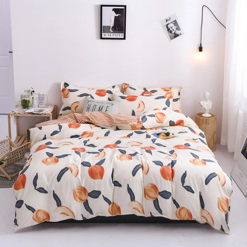 Solstice Bedding Set Duvet Cover Pillowcase Bed Linens Set Cute Yellow Gray Eye Quilt Cover Beds Flat Sheet Twin Queen King Size