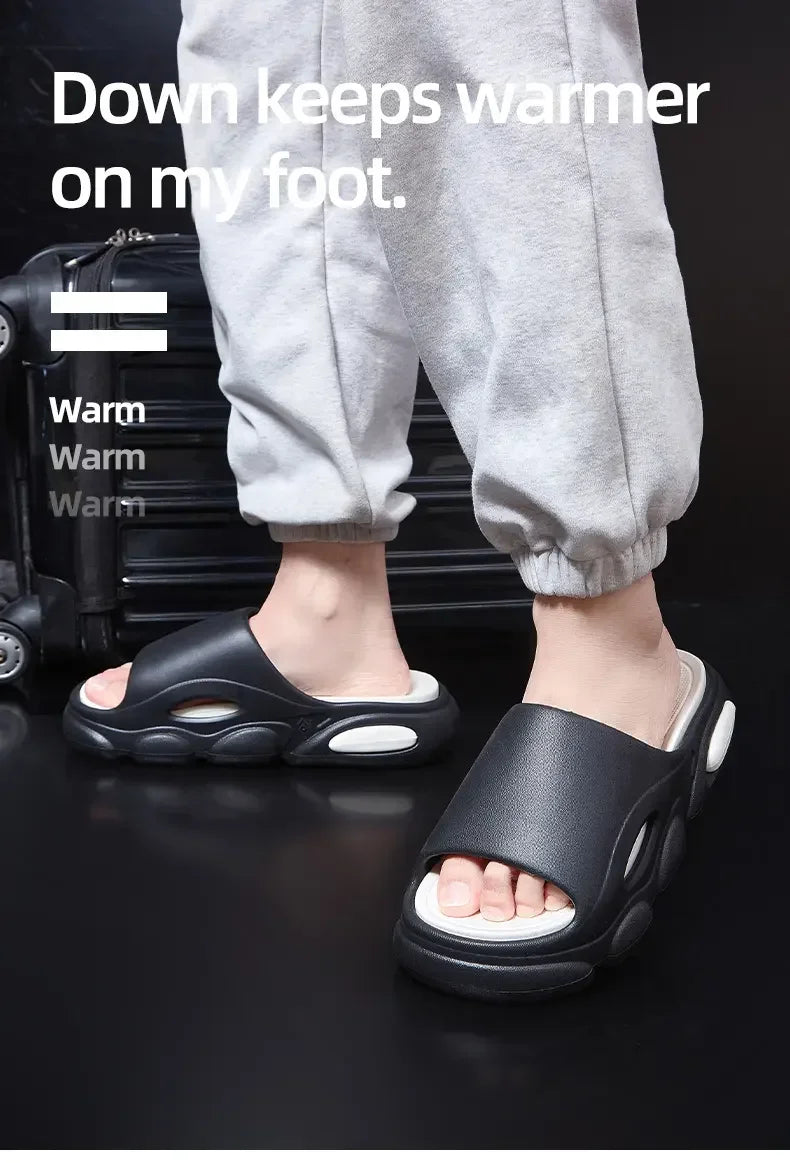 Men Soft Air Cushion Platform Slippers EVA Women's Slip On Creeper Clogs Fashion Flip Flops Outdoor Slides Shoes Summer Sandals