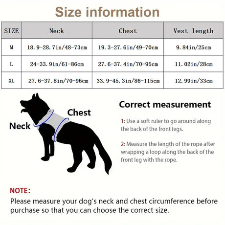 Outdoor dog vest Nylon tactical training dog coat medium large dog vest chest strap