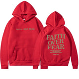 Faith Overcomes Fear - Christian Hooded Sweatshirts Jesus Plus Size Hoodie Streetwear Fashion Pullover Men And Women Clothing