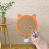 Cat Shape Sisal Cat Scratcher Wall Suction Cat Scratcher With Small Ball Cat Claw Grinder Cat Toy Protection Furniture