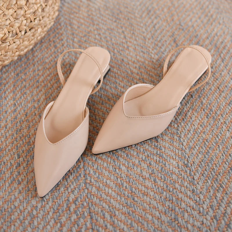 Women's Pointed Toe High Heels Sandals Summer 2024 Sexy Woman Shoes Fashion Decoration Party Wedding Slingback Woman Pumps