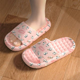 Fashion New Hot Print Slippers Beach Sandals Thick Soled EVA Home Slippers Indoor Bathroom soft sole Non-slip Couples Slippers