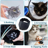 Cat Anti-Bite Muzzles Breathable Nylon Protective Hood Cats Bathing Grooming Anti-scratch Face Mask Groomer Helpers Pet Supplies