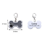 Cute Bone Dog Brand Pet Anti-lost Alloy Id Card Puppy Kitten Jewelry Pendant Laser Engraving Identity Card Keychain Pet Supplies