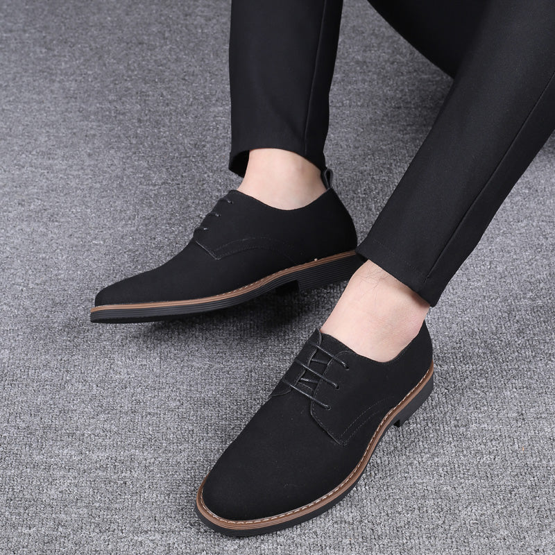 Men Dress Shoes Fashion Oxford Leather Shoes Comfortable Shoes For Mens Sneakers Large Size Suede Flat Footwear chaussure homme