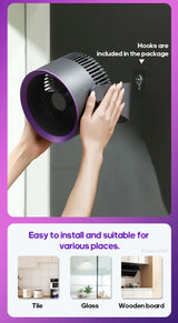 Cordless Kitchen Wall Mount Electric Fan, 4000mAh USB Home Desktop Air Cooler Air Conditioner, Toilet Air Circulator Fan