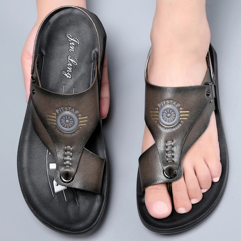 Casual flip-flops men's summer anti-skid outdoor dual-use sandals, ultra-fine plywood slippers, sandals and sandals for men