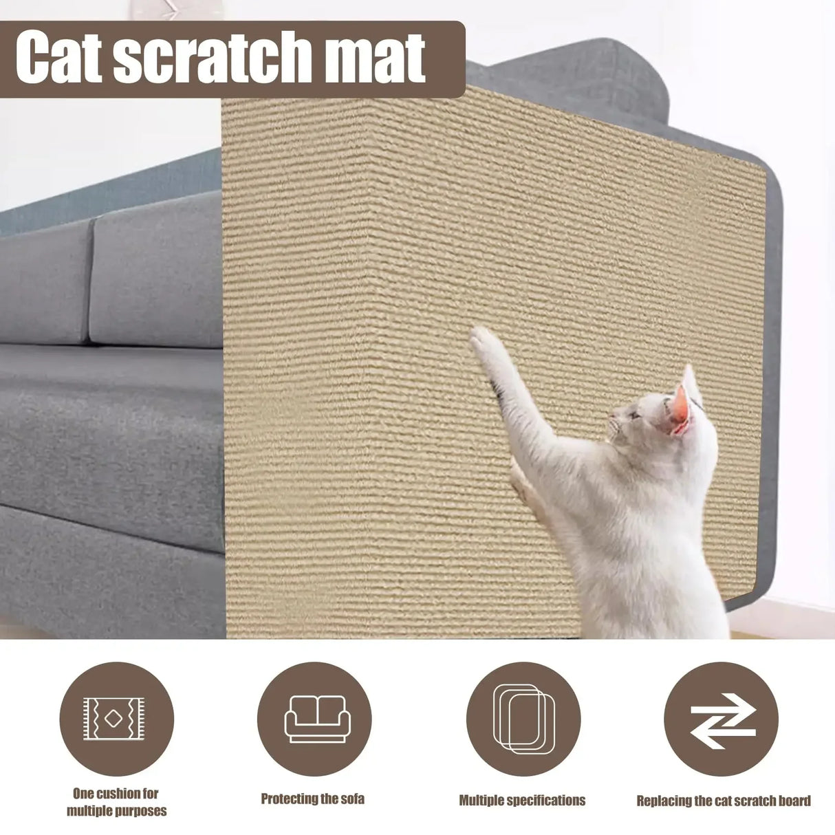 Cat Climbing Mat Cat Claw Board Non Falling Debris Vertical Wall Sticker