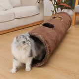 Cat Toys Tente Chat Suede Long 129cm Cat Tunnel Collapsible Tunnel  Non-staining Dirt-resistant Pet Products Pet Toys